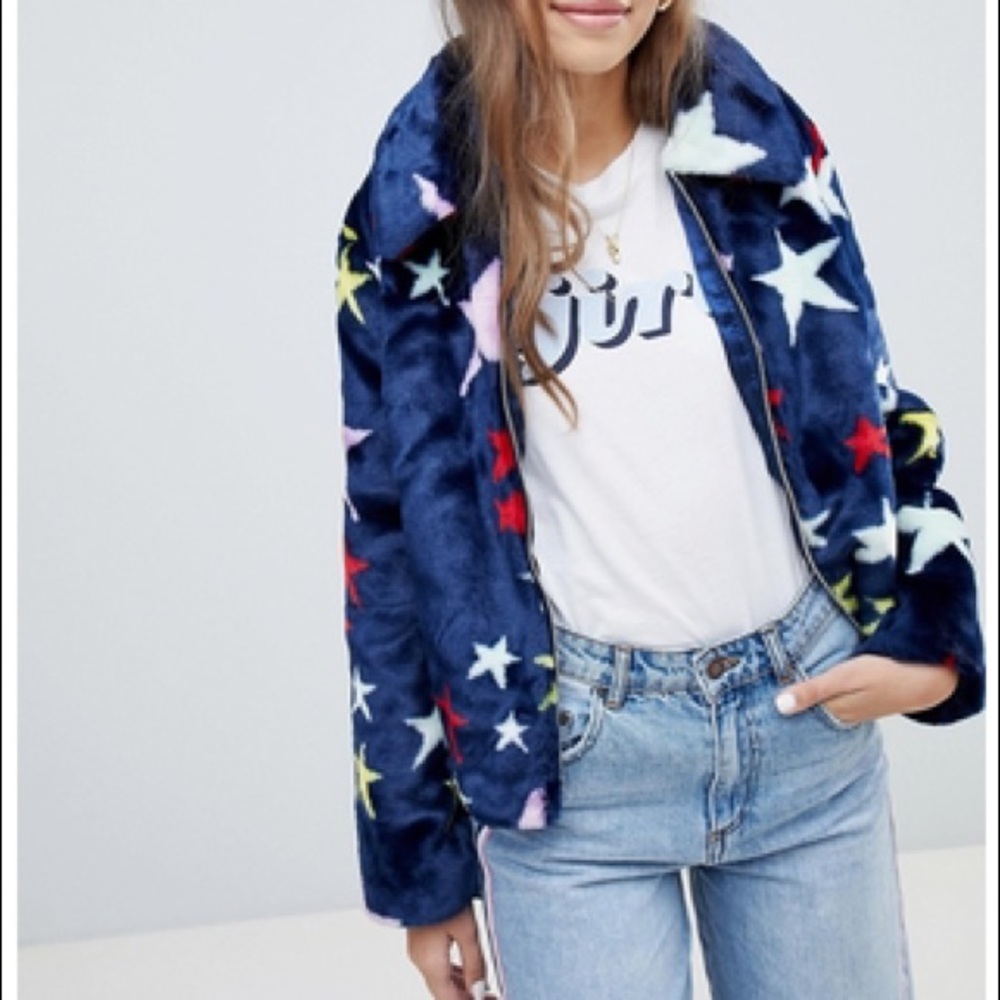 Faux Fur Star Jacket